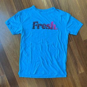 Old Navy Sz 14-16 Teal with Pink Fresh Short Sleeve T-shirt
